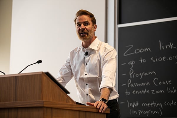 Erik Brynjolfsson (Stanford) delivering a very nuanced keynote lecture about the promises and perils of AI.