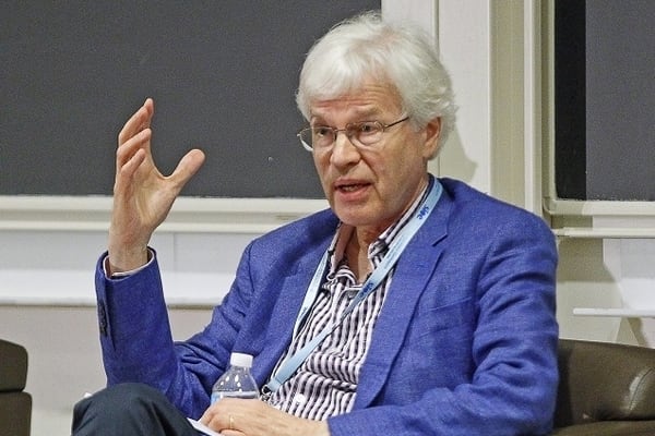 Bengt Holmstrom (MIT) during a panel discussion at SIOE 2017, held at Columbia University.